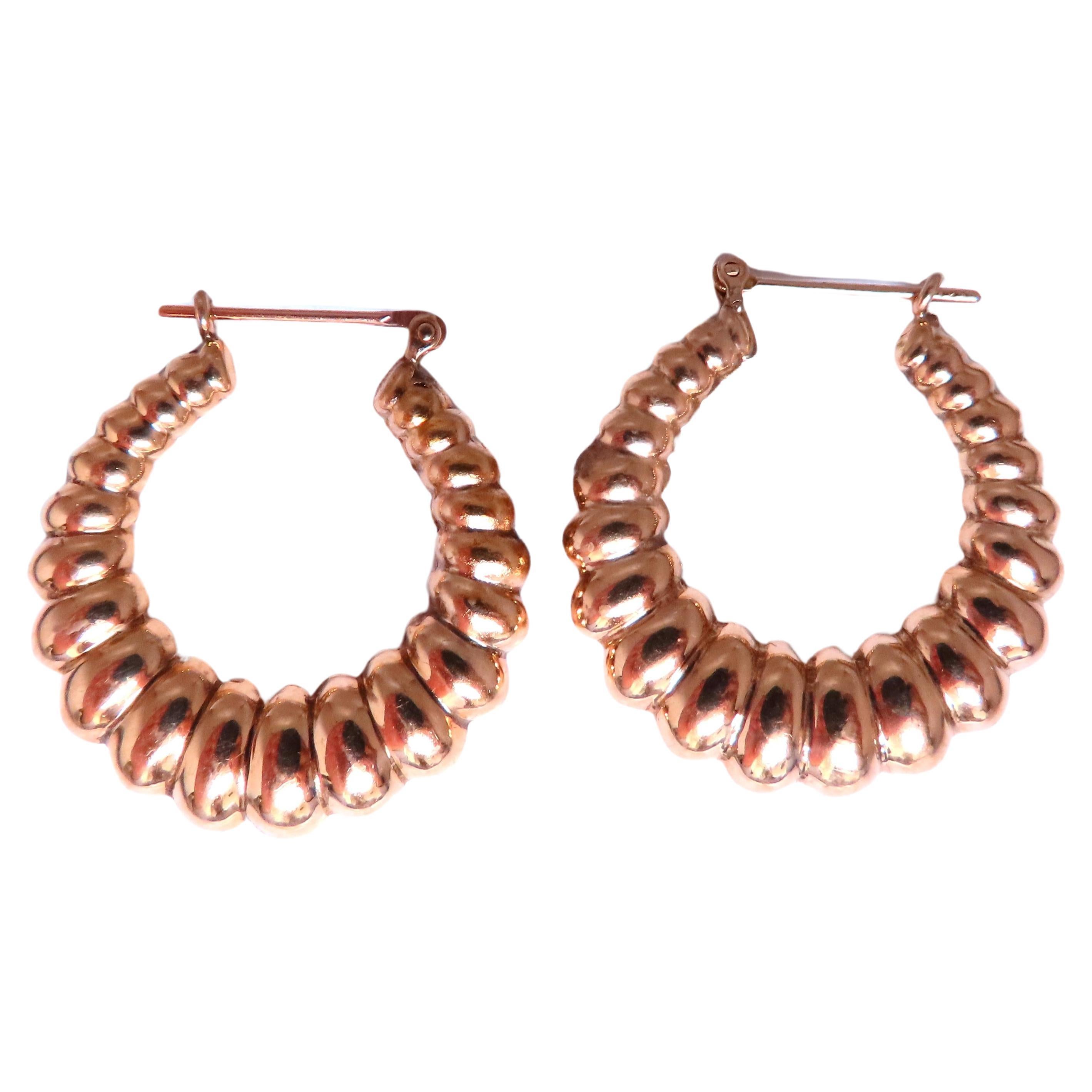 Pendientes Semi Aros Clip Palanca Clásicos Oro de 14 kt 12586