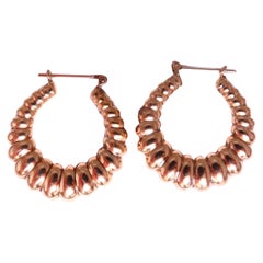 Pendientes Semi Aros Clip Palanca Clásicos Oro de 14 kt 12586