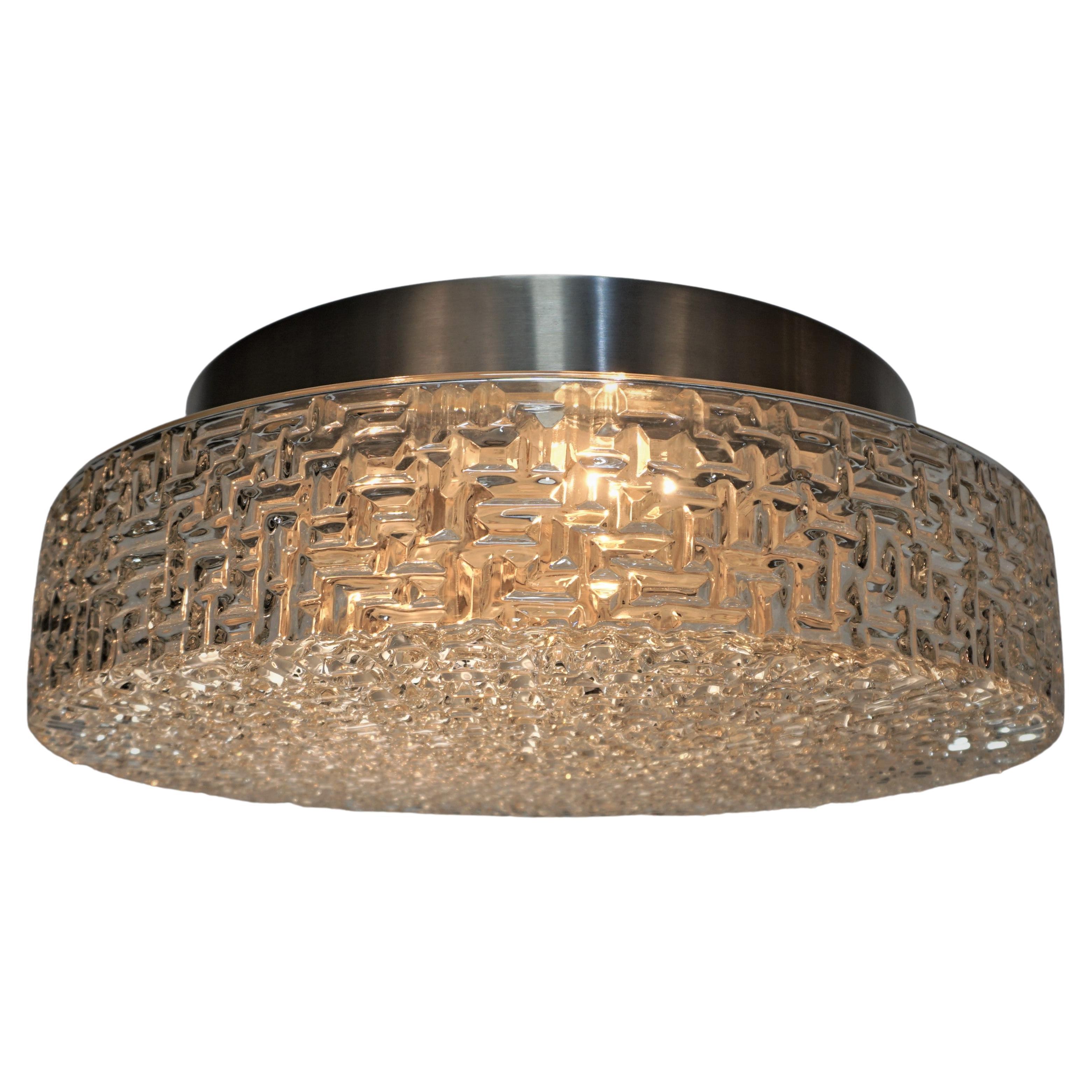 Large Crystal Flush Mount Chandelier at 1stDibs