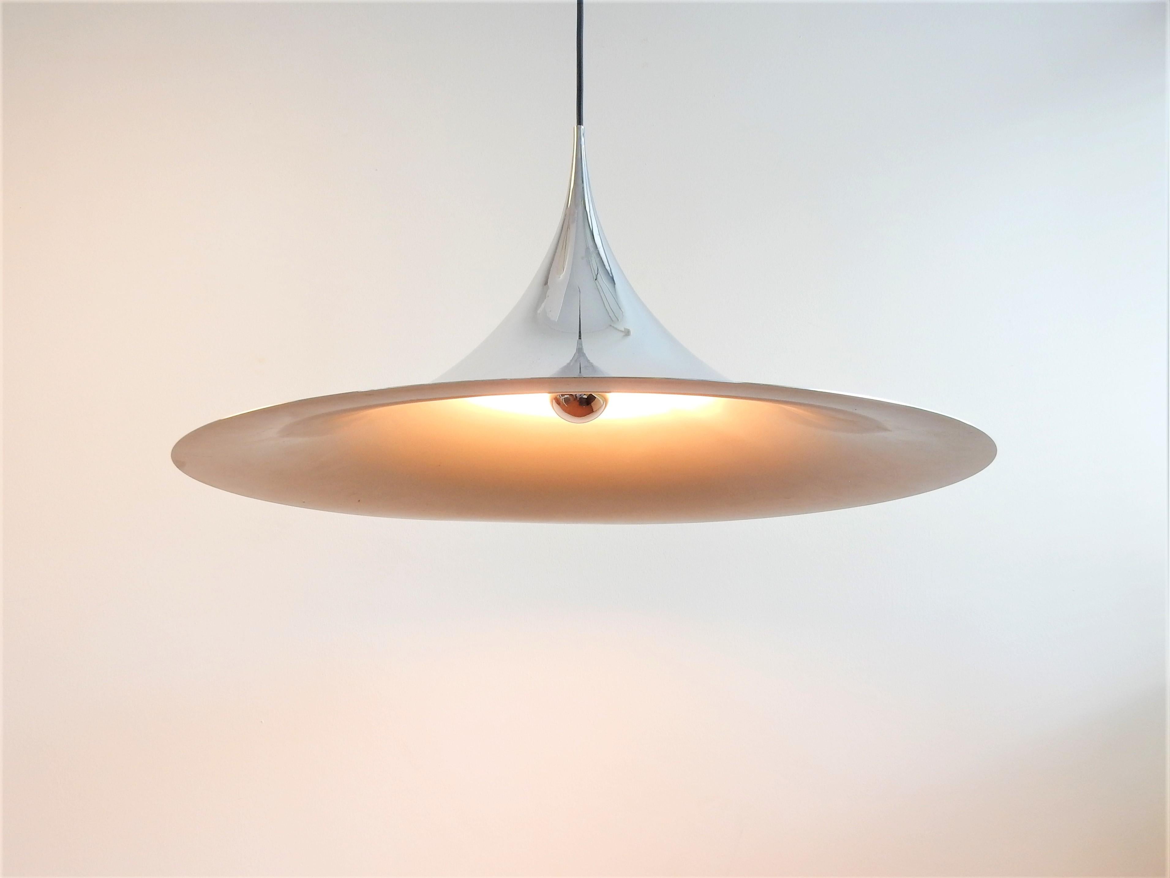 Plated Semi Maxi Pendant Lamp by Claus Bonderup & Torsten Thorup for Fog & Mørup, Denma