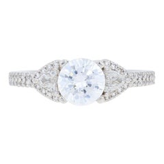 Vintage Semi-Mount Engagement Ring, 14 Karat Gold Fits Center with Diamonds .41 Carat