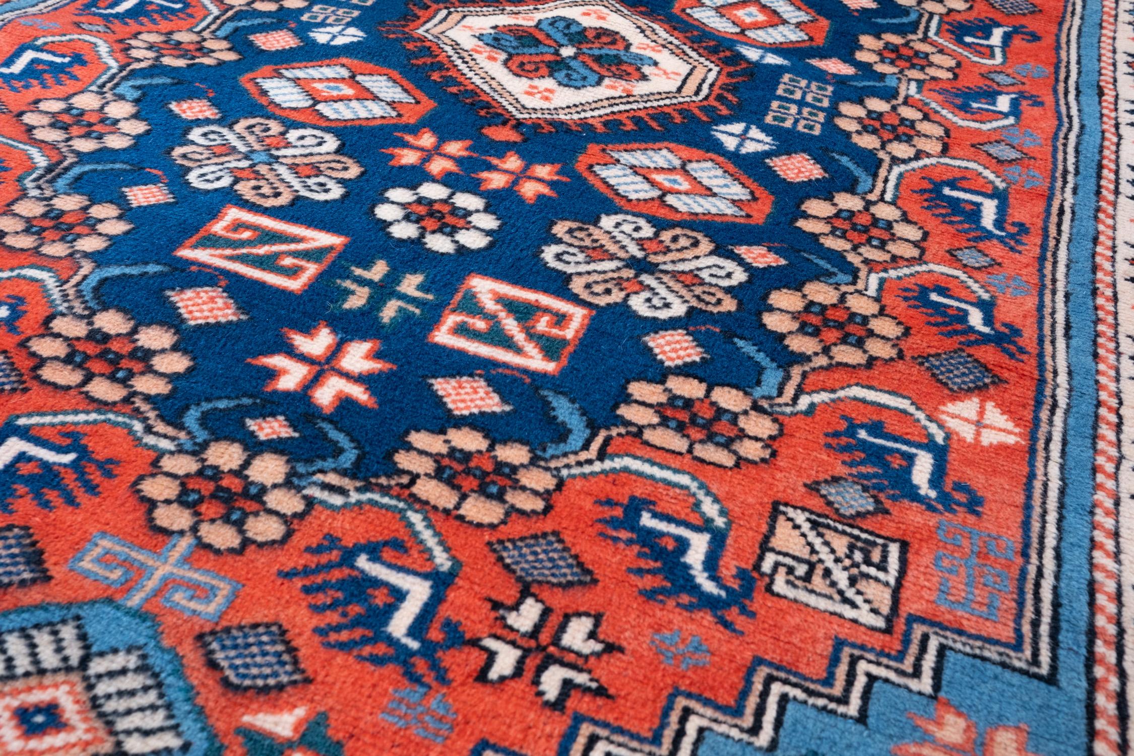 Oushak Semi Old Village Rug Wool Hand Knots Rugs Konya Central Anatolian Turkish Carpet en vente
