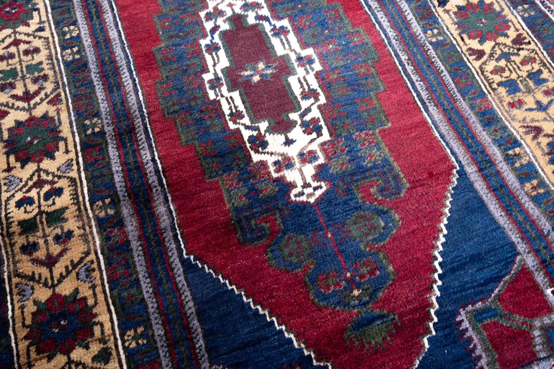 Oushak Semi Old Village Rug Wool Hand Knotted Konya Central Anatolian Turkish Carpet