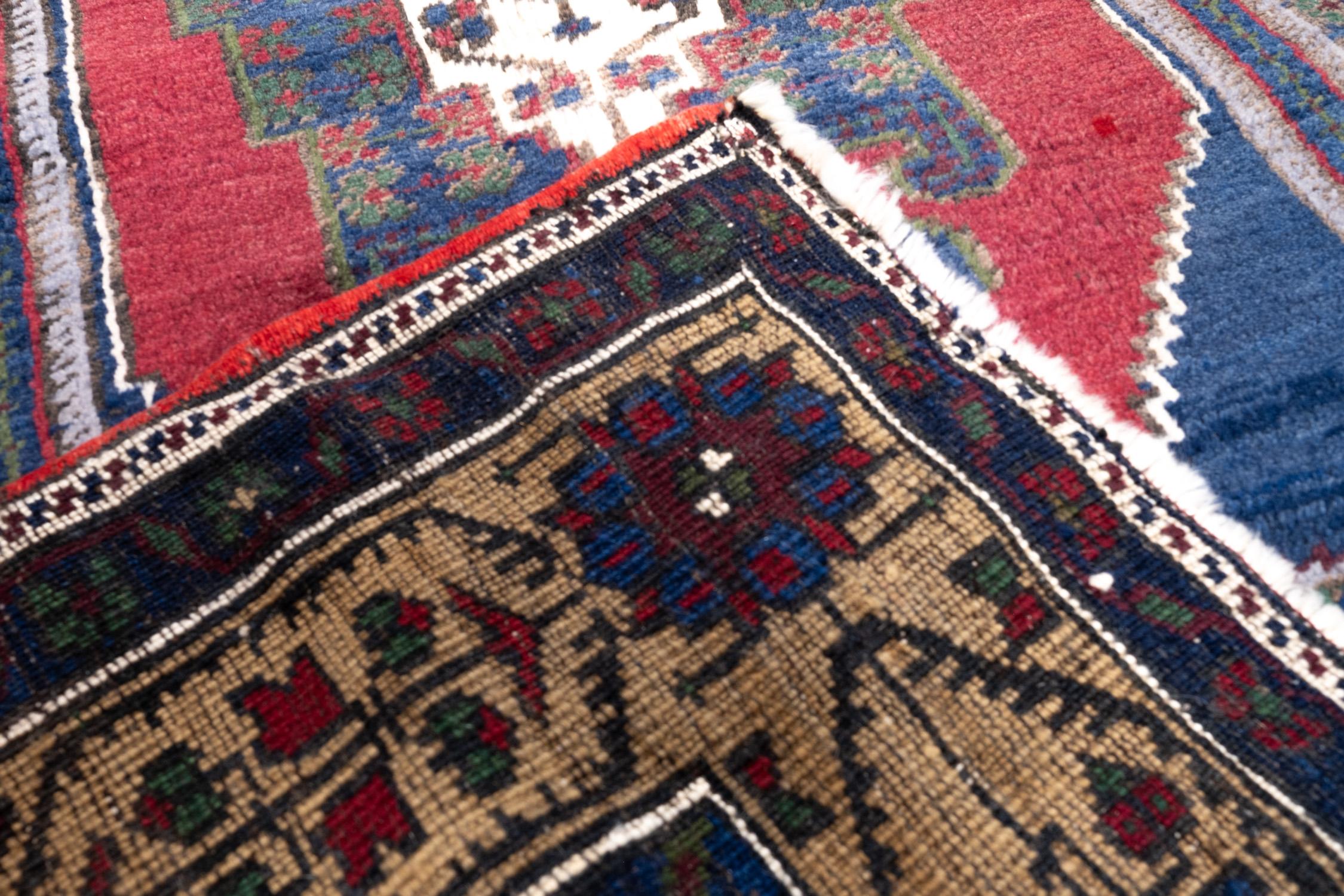 Semi Old Village Rug Wool Hand Knotted Konya Central Anatolian Turkish Carpet In Good Condition In Tokyo, JP