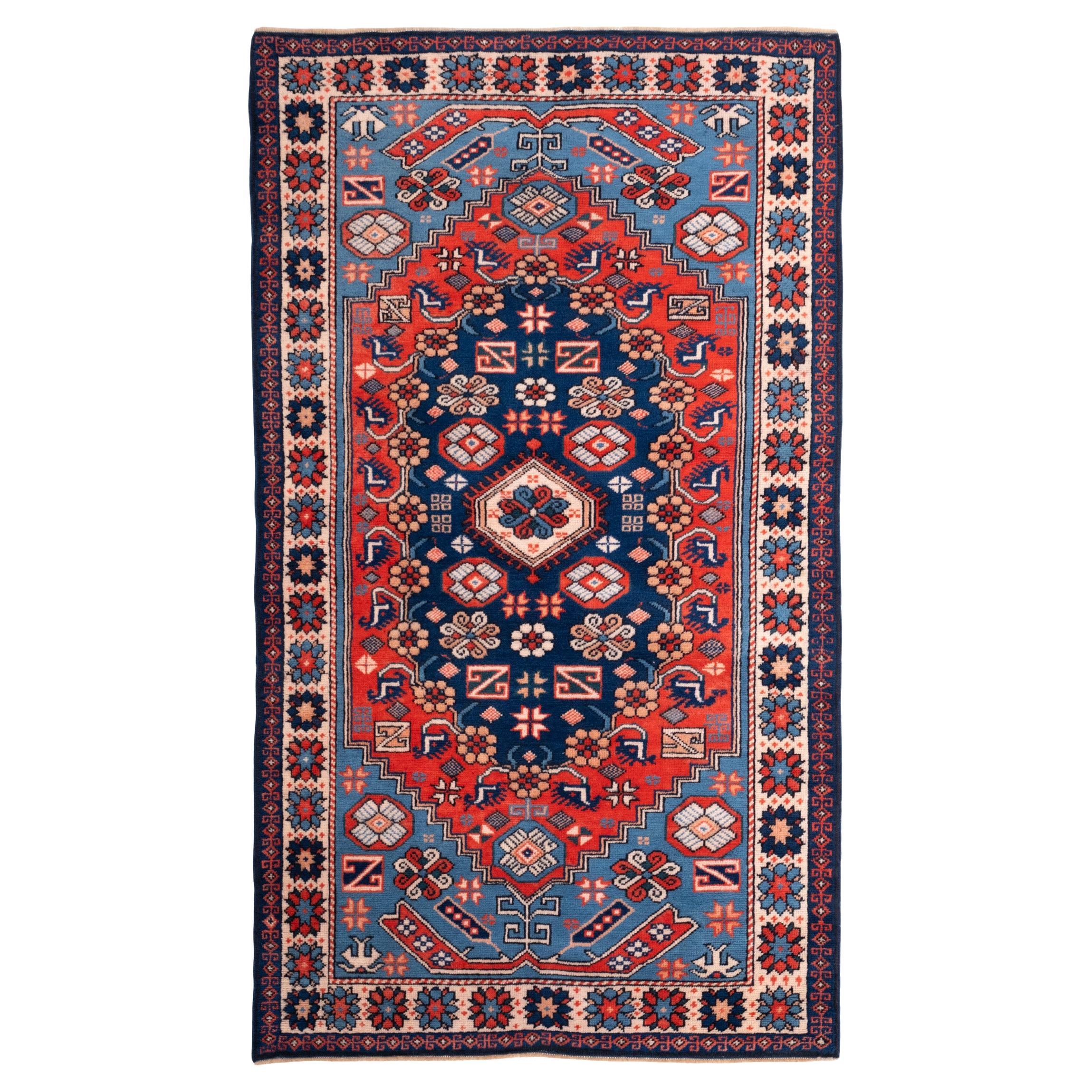 Semi Old Village Rug Wool Hand Knotted Konya Central Anatolian Turkish Carpet