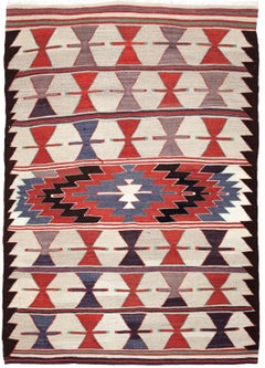 Semi Old Vintage Handgewebter Mut Kilim Zentral Anatolischer Teppich Türkischer Teppich aus Wolle
