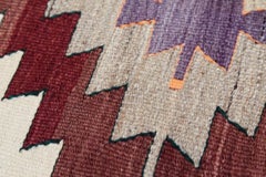 Semi Old Vintage Handwoven Wool Mut Kilim Central Anatolian Rug Turkish Carpet