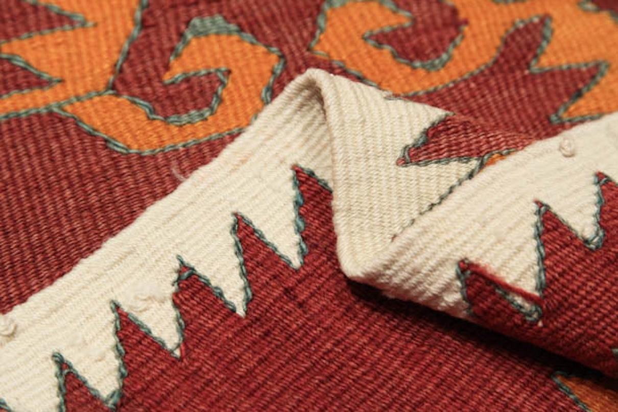 Semi Old Vintage Alfombra Tejida a Mano de Lana Mut Kilim Anatolia Central Alfombra Turca en Bueno estado para la venta en Tokyo, JP