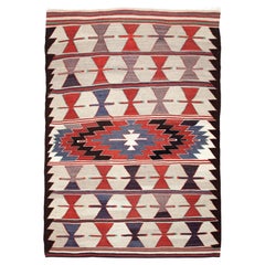 Semi Old Vintage Alfombra Tejida a Mano de Lana Mut Kilim Anatolia Central Alfombra Turca