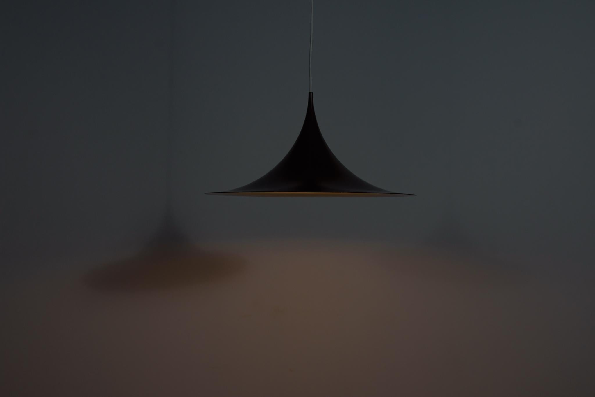 Mid-Century Modern Semi Pendant Lamp by Claus Bonderup & Torsten Thorup for Fog & Mørup, 1960s For Sale