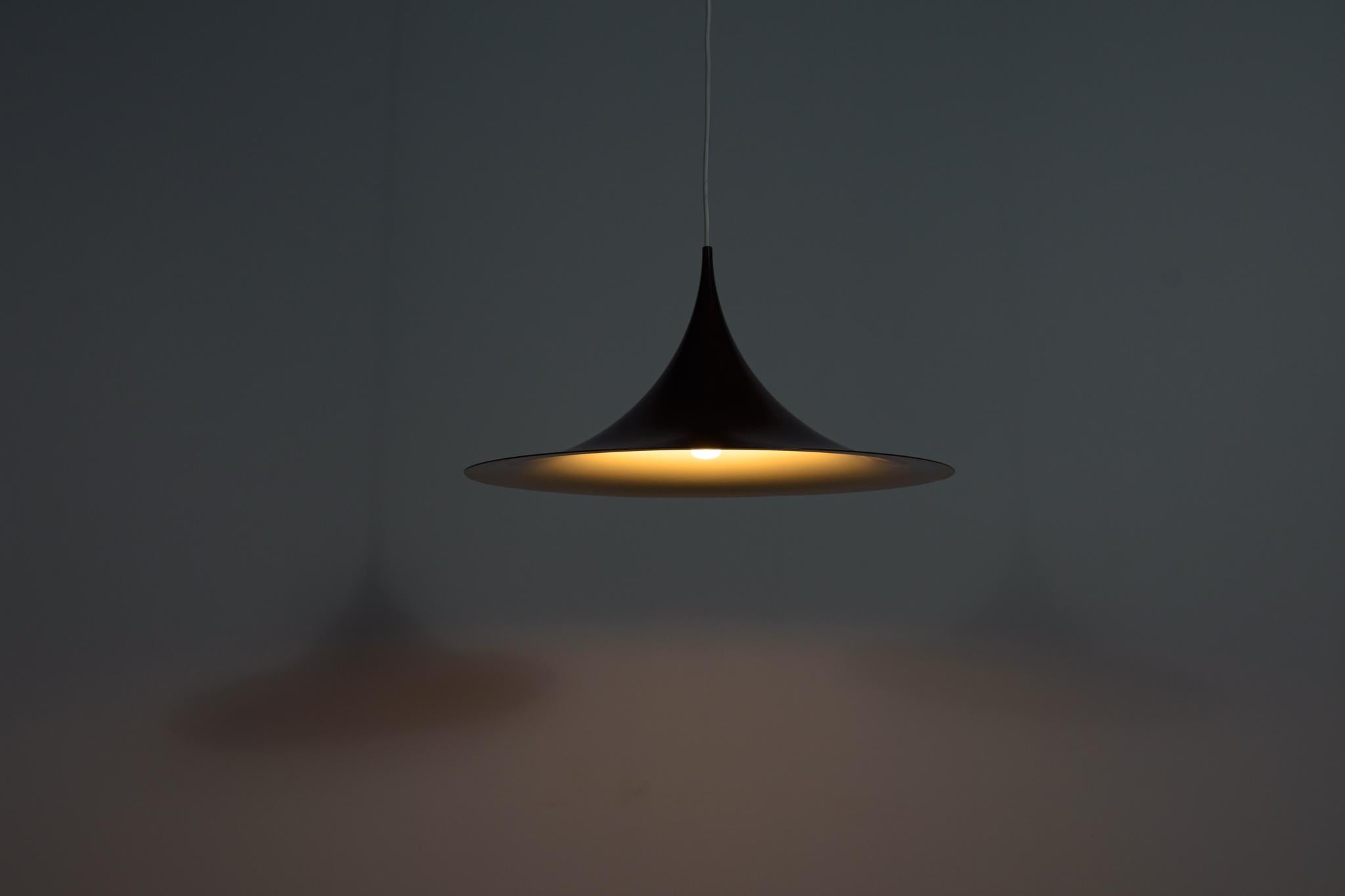 Danish Semi Pendant Lamp by Claus Bonderup & Torsten Thorup for Fog & Mørup, 1960s For Sale
