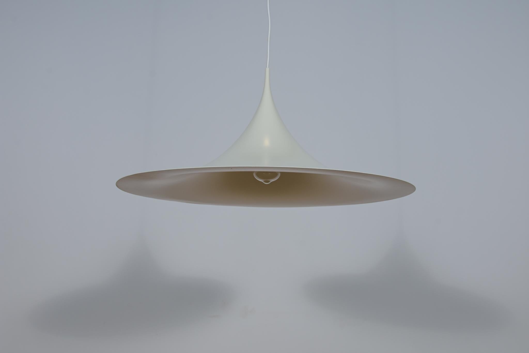 Mid-Century Modern Semi Pendant Lamp by Claus Bonderup & Torsten Thorup for Fog & Mørup, 1970s For Sale