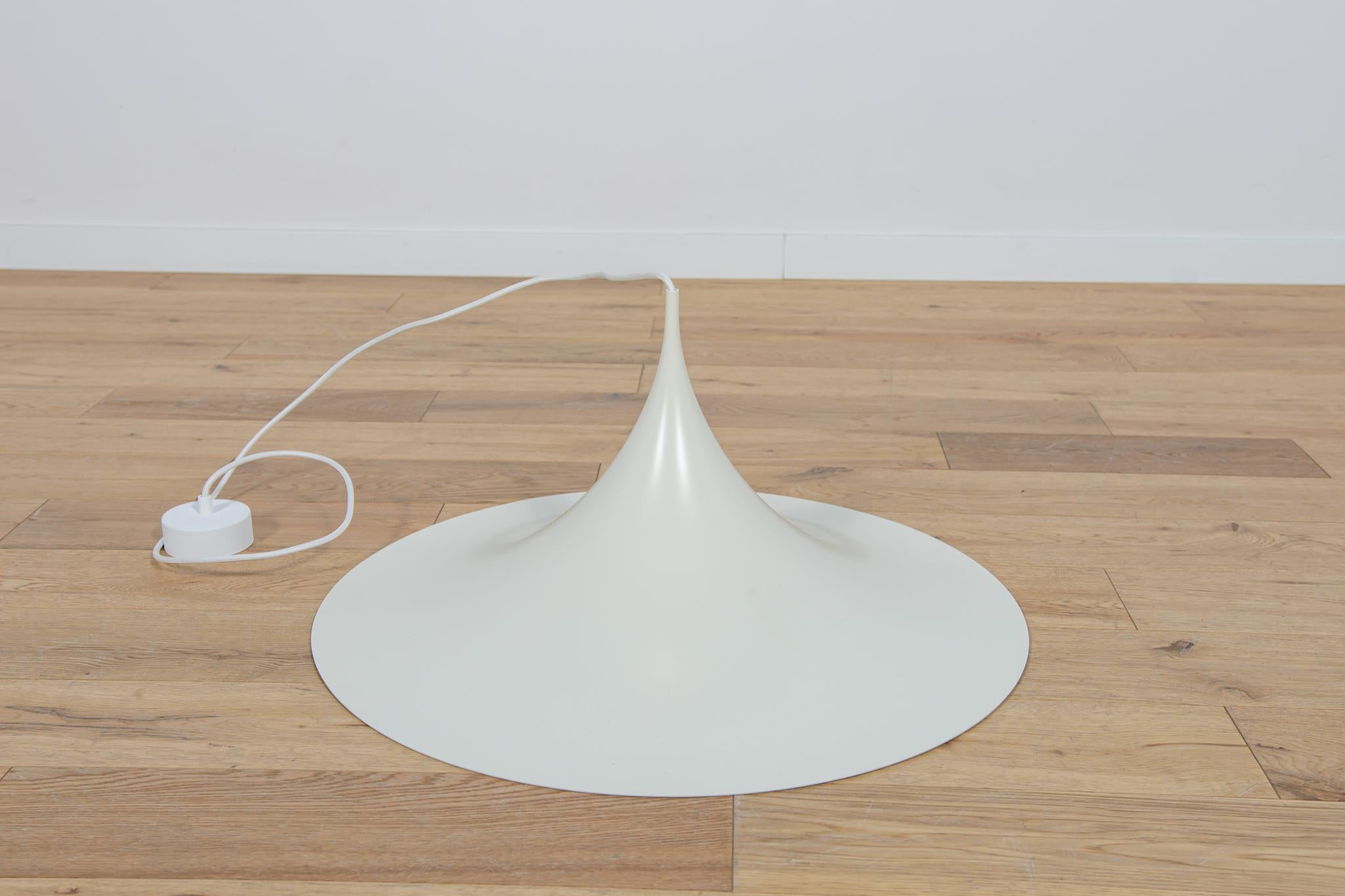 Aluminum Semi Pendant Lamp by Claus Bonderup & Torsten Thorup for Fog & Mørup, 1970s For Sale