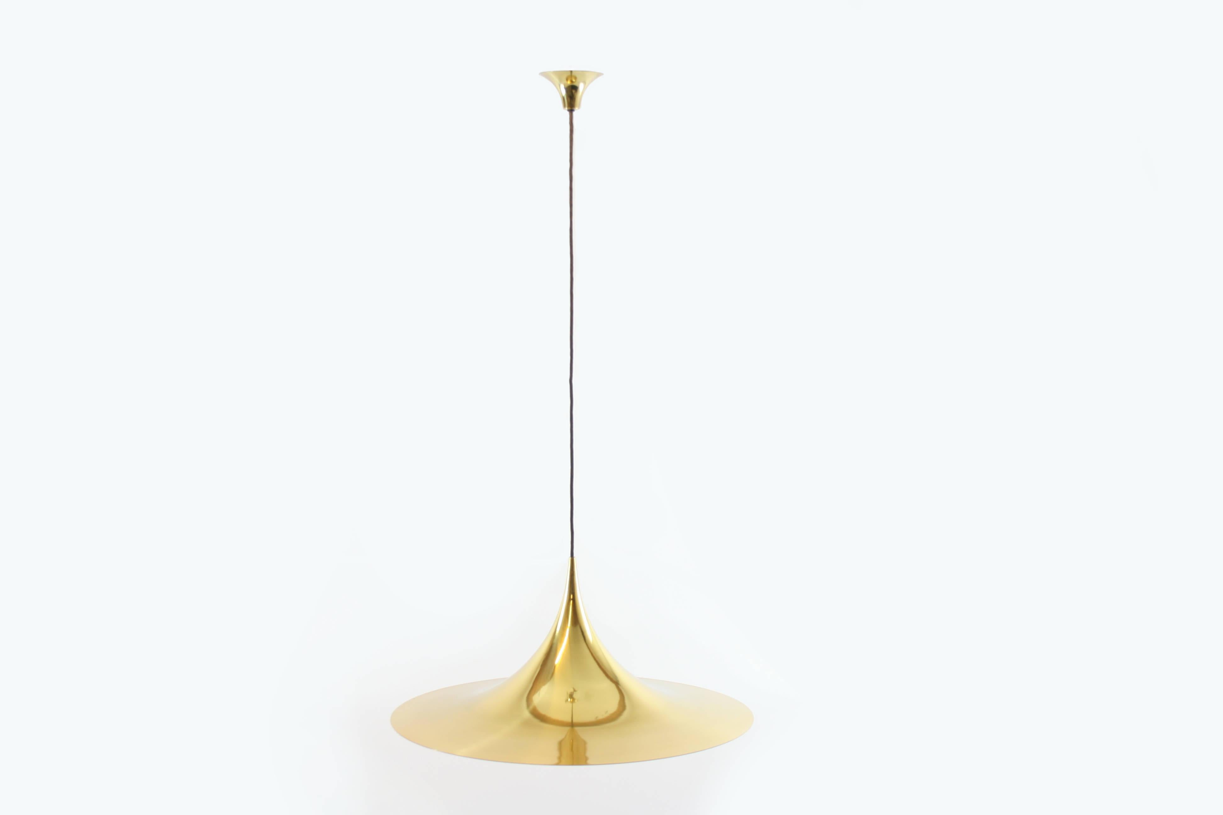 Semi Pendant Lamp by Fog&Morup, brass, gold, Denmark Design In Good Condition For Sale In Vienna, AT