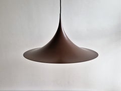 Semi Pendant Lamp in Brown by Claus Bonderup & Torsten Thorup for F&M, Denmark