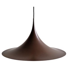 Semi Pendant Lamp in Brown by Claus Bonderup & Torsten Thorup for F&M, Denmark
