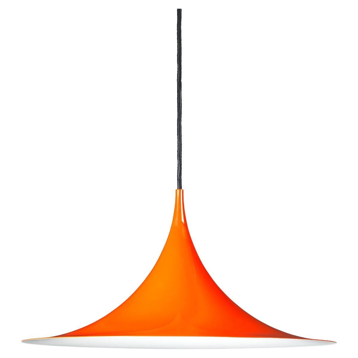 Semi Pendant, Medium, Orange Glossy For Sale