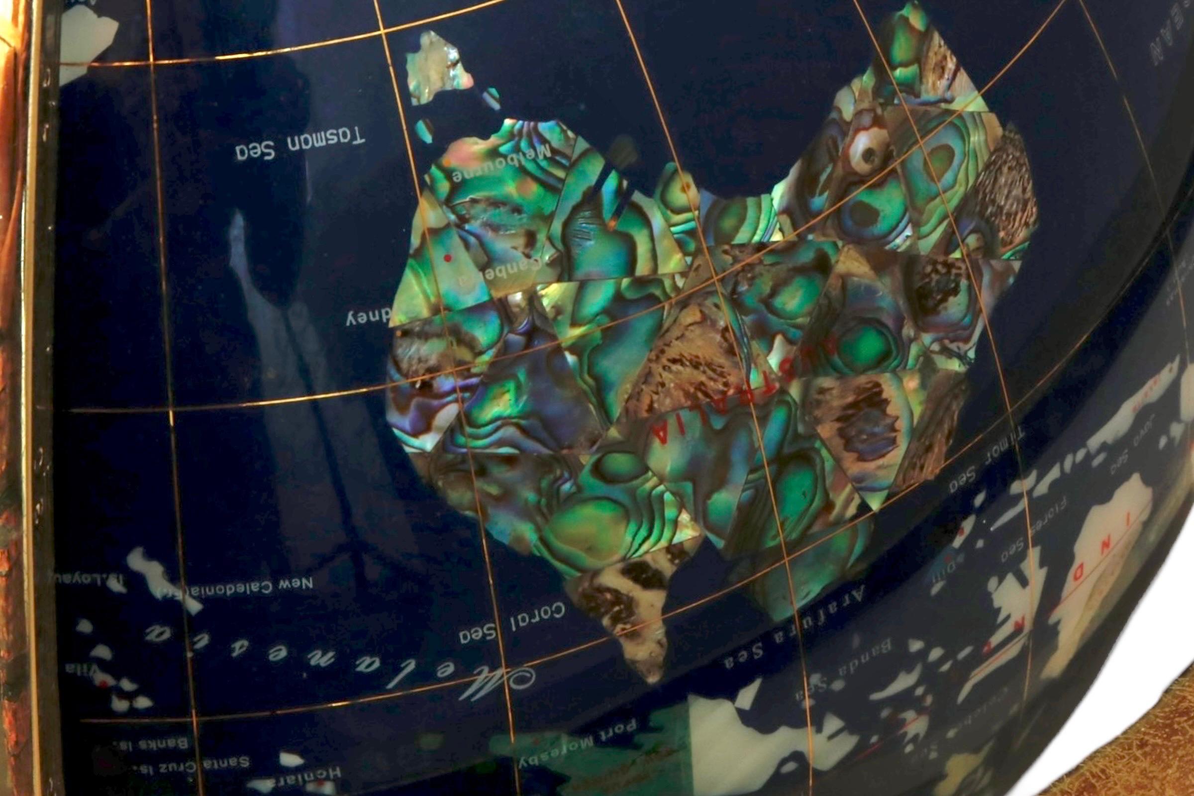 Semi-Precious Gemstone Desk Globe 1