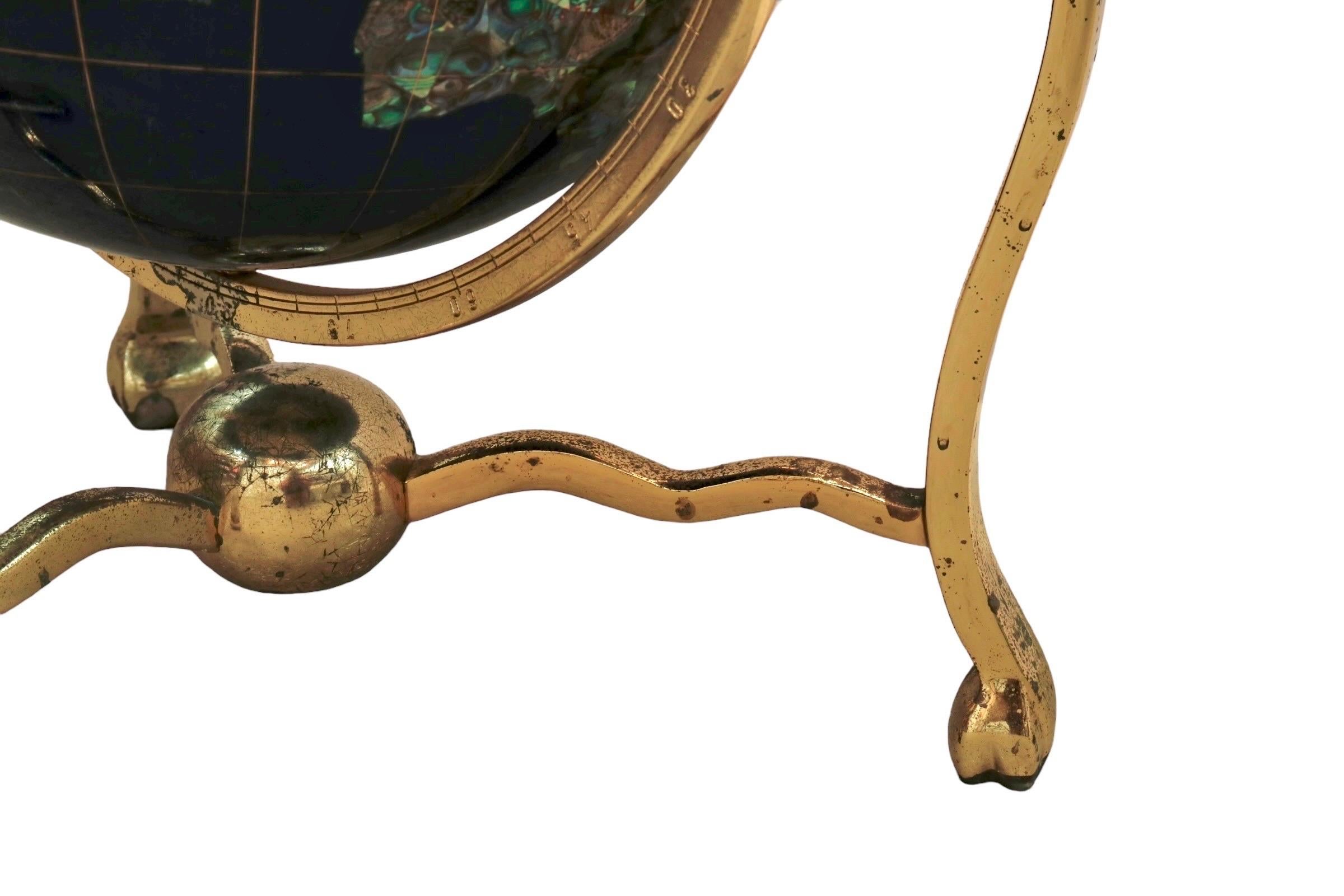 Semi-Precious Gemstone Desk Globe 2
