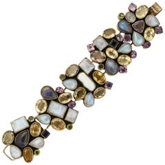 Semi-Precious Stone Bracelet set in Sterling Silver