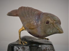 Semi Precious Stones Hand Carved Bird Sculpture