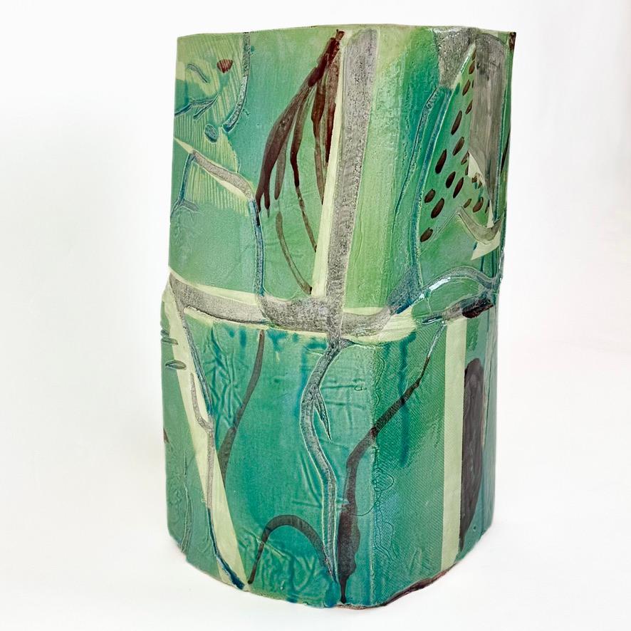 Senza titolo 2017 Scultura in ceramica semi-rifrattaria ingobbiata e smaltata di A. Roma in vendita 3