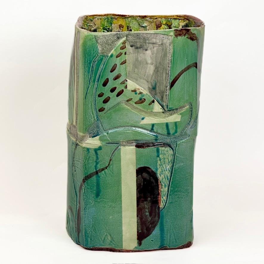 Italiano Senza titolo 2017 Scultura in ceramica semi-rifrattaria ingobbiata e smaltata di A. Roma in vendita