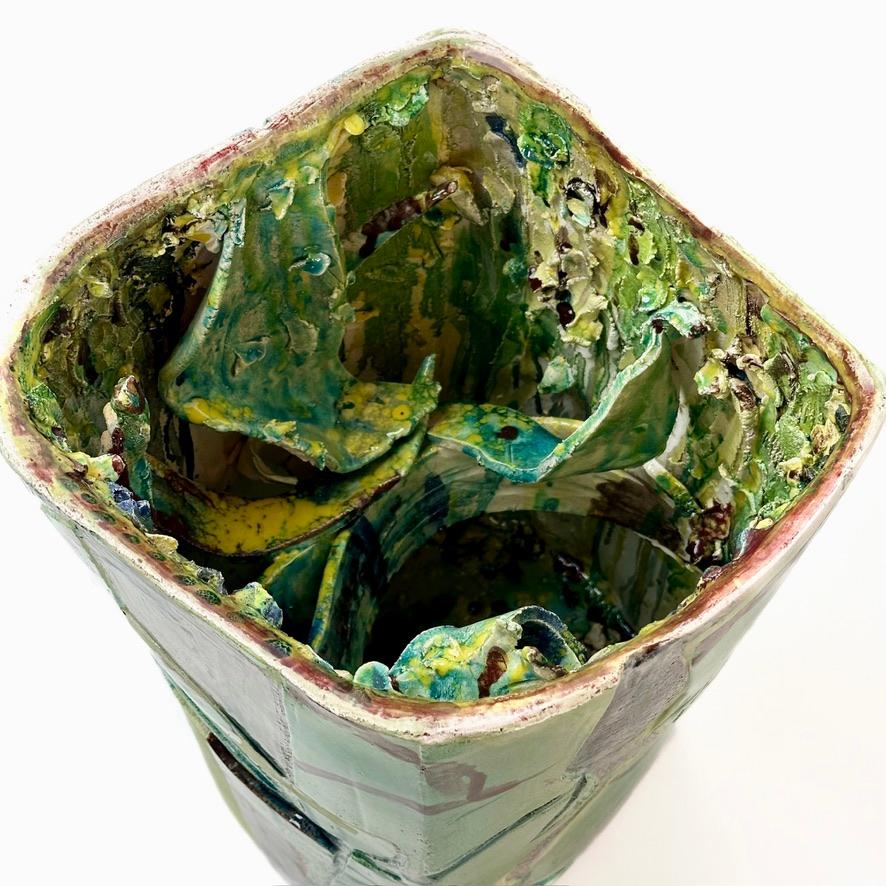 Senza titolo 2017 Scultura in ceramica semi-rifrattaria ingobbiata e smaltata di A. Roma In condizioni buone in vendita a Firenze, Tuscany