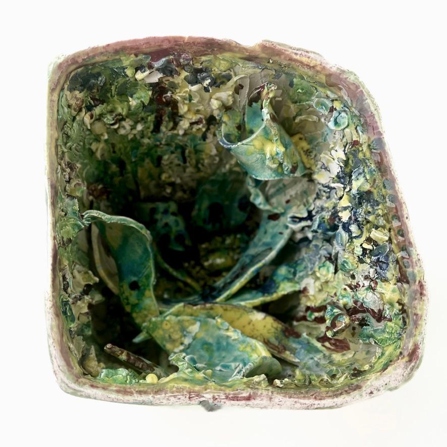 XXI secolo e contemporaneo Senza titolo 2017 Scultura in ceramica semi-rifrattaria ingobbiata e smaltata di A. Roma in vendita