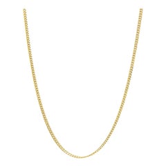 Collier à chaîne cubaine Miami de 4,5 mm en or jaune 14 carats semi-solu - 22 pouces