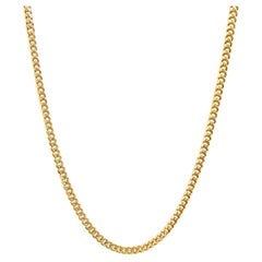Semi-Solid 14K Gelbgold 6,1mm Classic Miami Cuban Kette Halskette - 22 Zoll