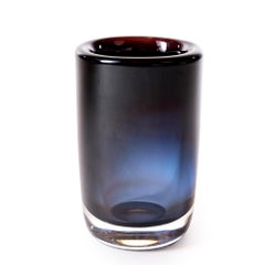 Vase bleu semi-translucide de Sven Palmqvist pour Orrefors