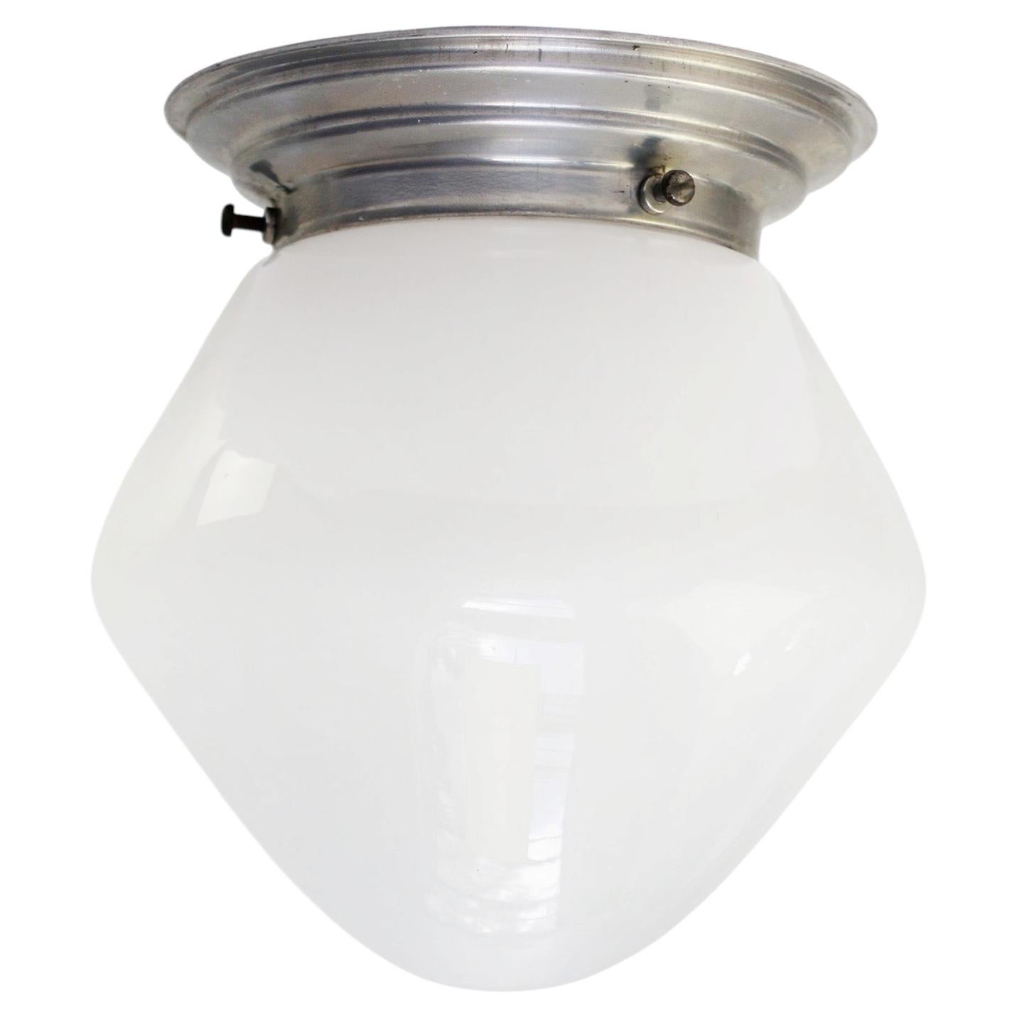 Semi transparent opaline glass Art deco ceiling lamp ca 1920