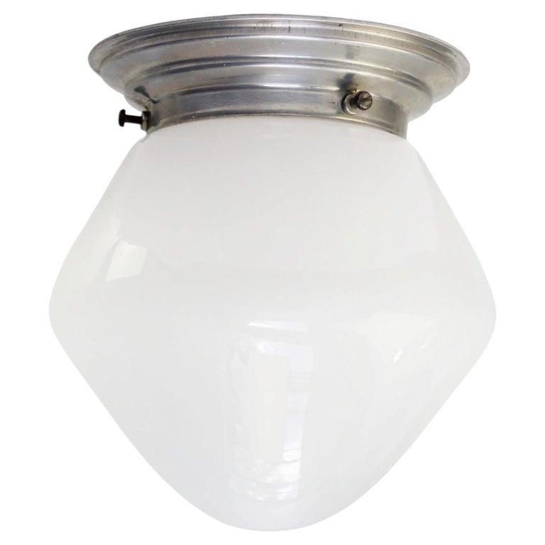 Semi transparent opaline glass Art deco ceiling lamp ca 1920