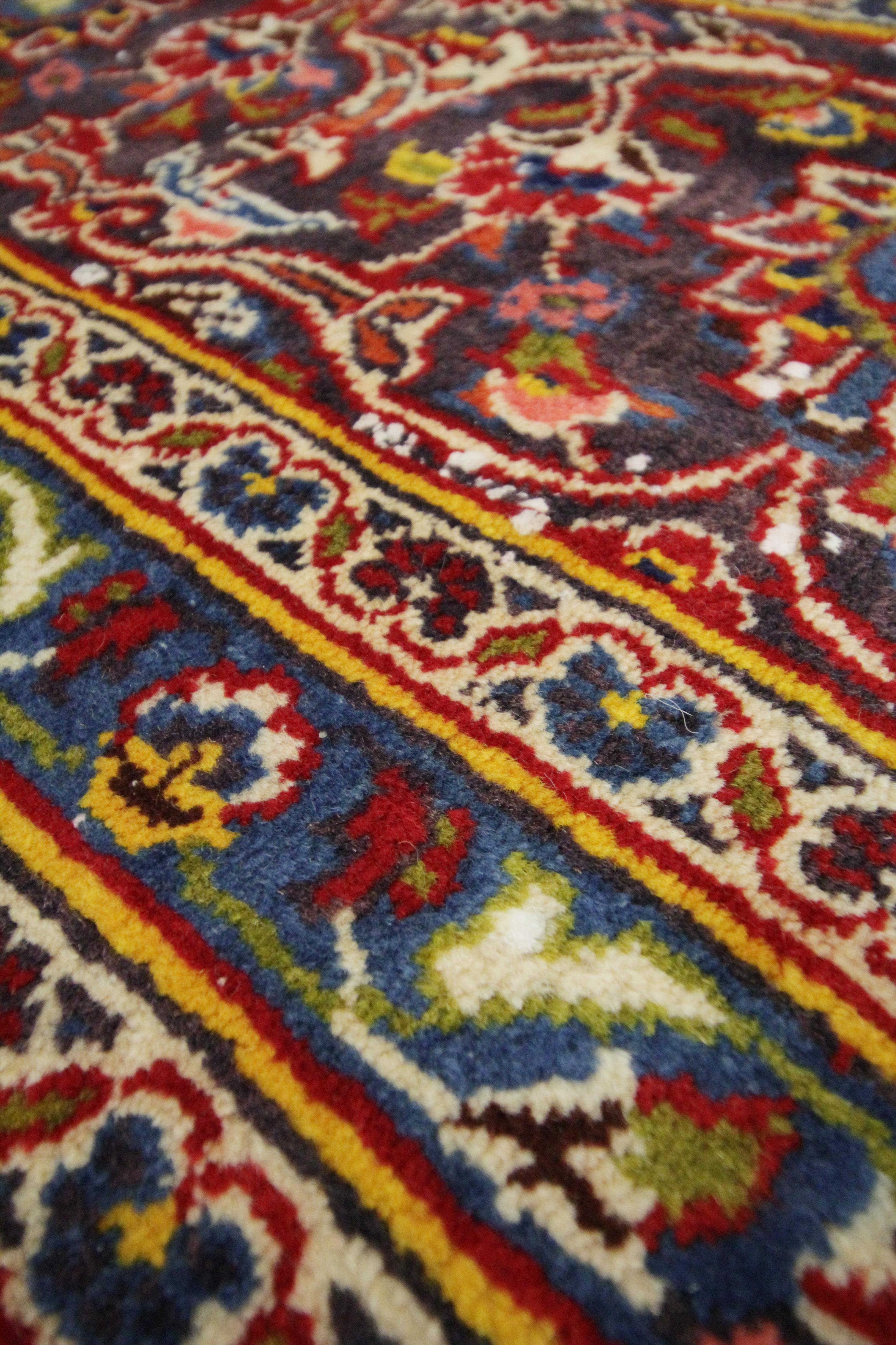 Mid-20th Century Semicircle Oriental Rug for Interior Door Way, Handmade Carpet Entrance Mat