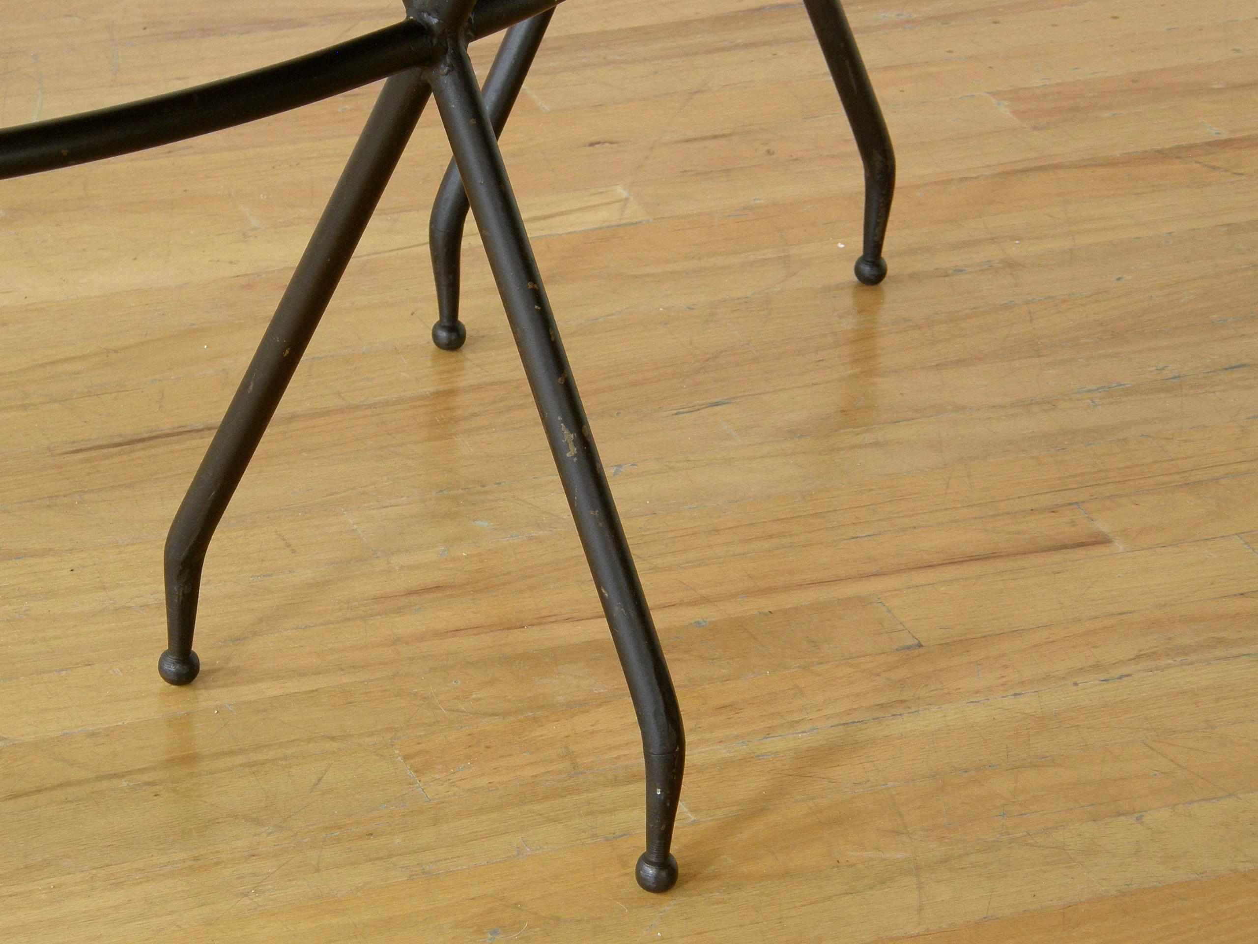 Semicircular Hunt Table Desk by Sarreid with Sculptural Base and Drop Leaves 2