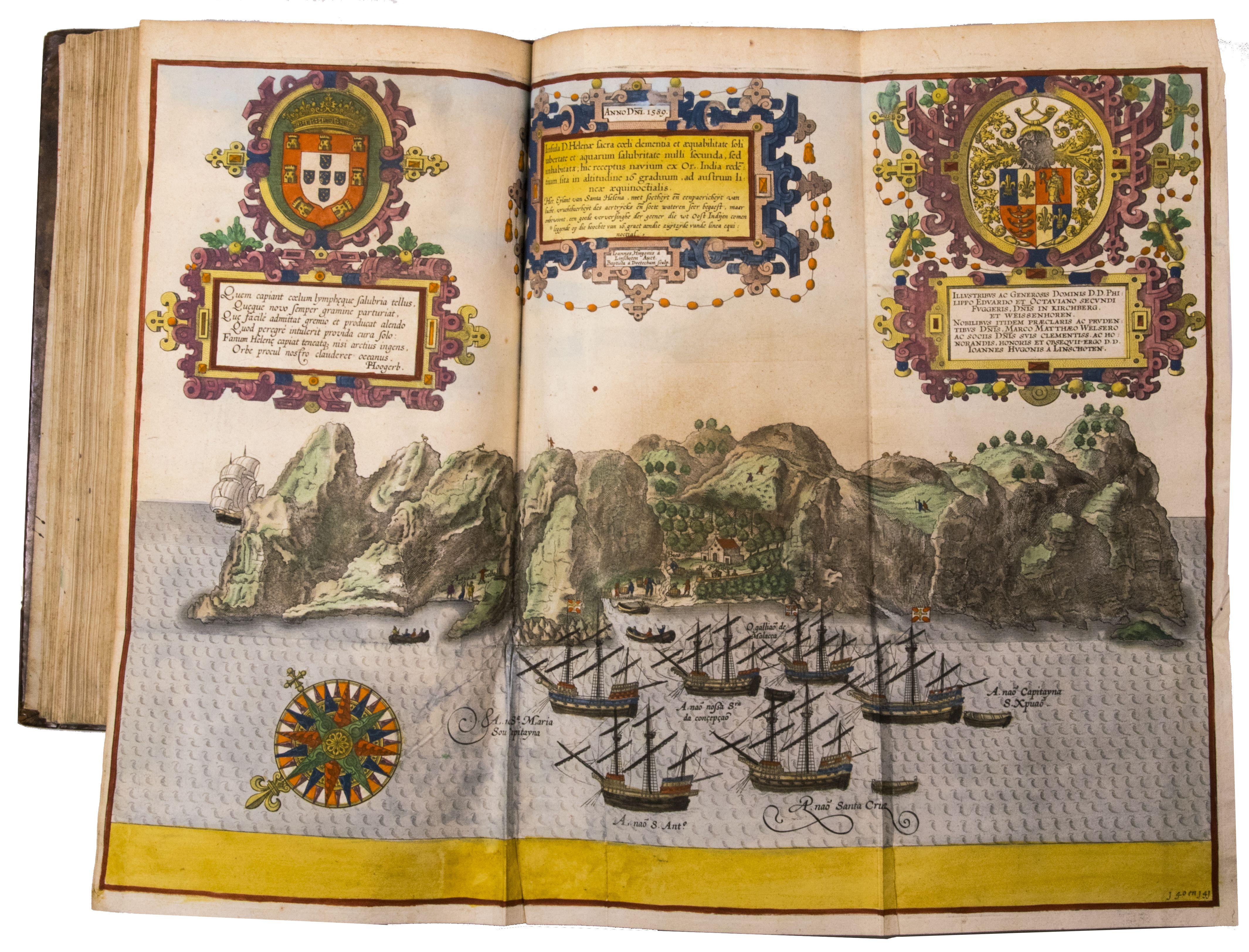 17th Century Seminal guide to the East and West Indies, with 42 coloured maps and plates  For Sale
