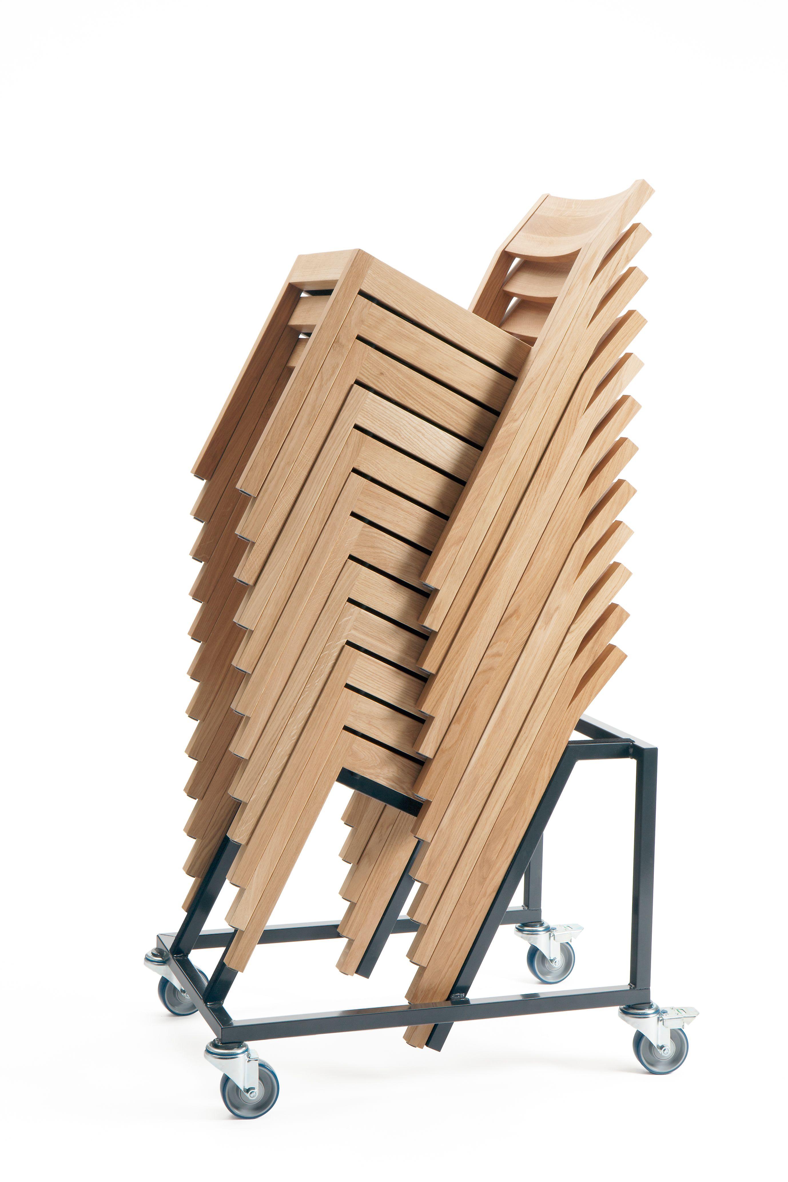 Woodwork Seminar KVT2 Stackable Solid Oak Chair by Kari Virtanen For Sale