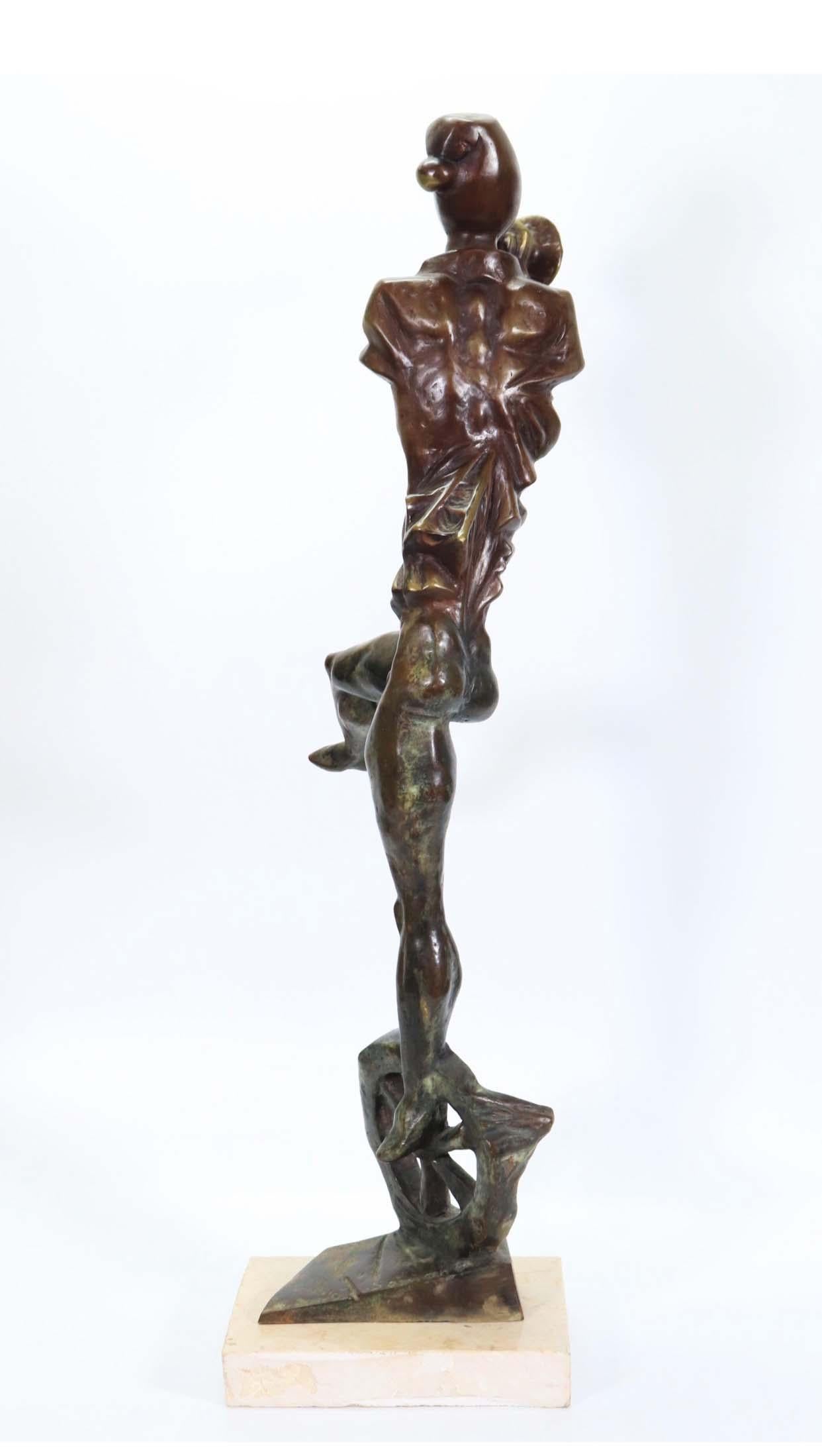 Joueur de corne de bœuf - Sculpture de SEMION RABINKOV