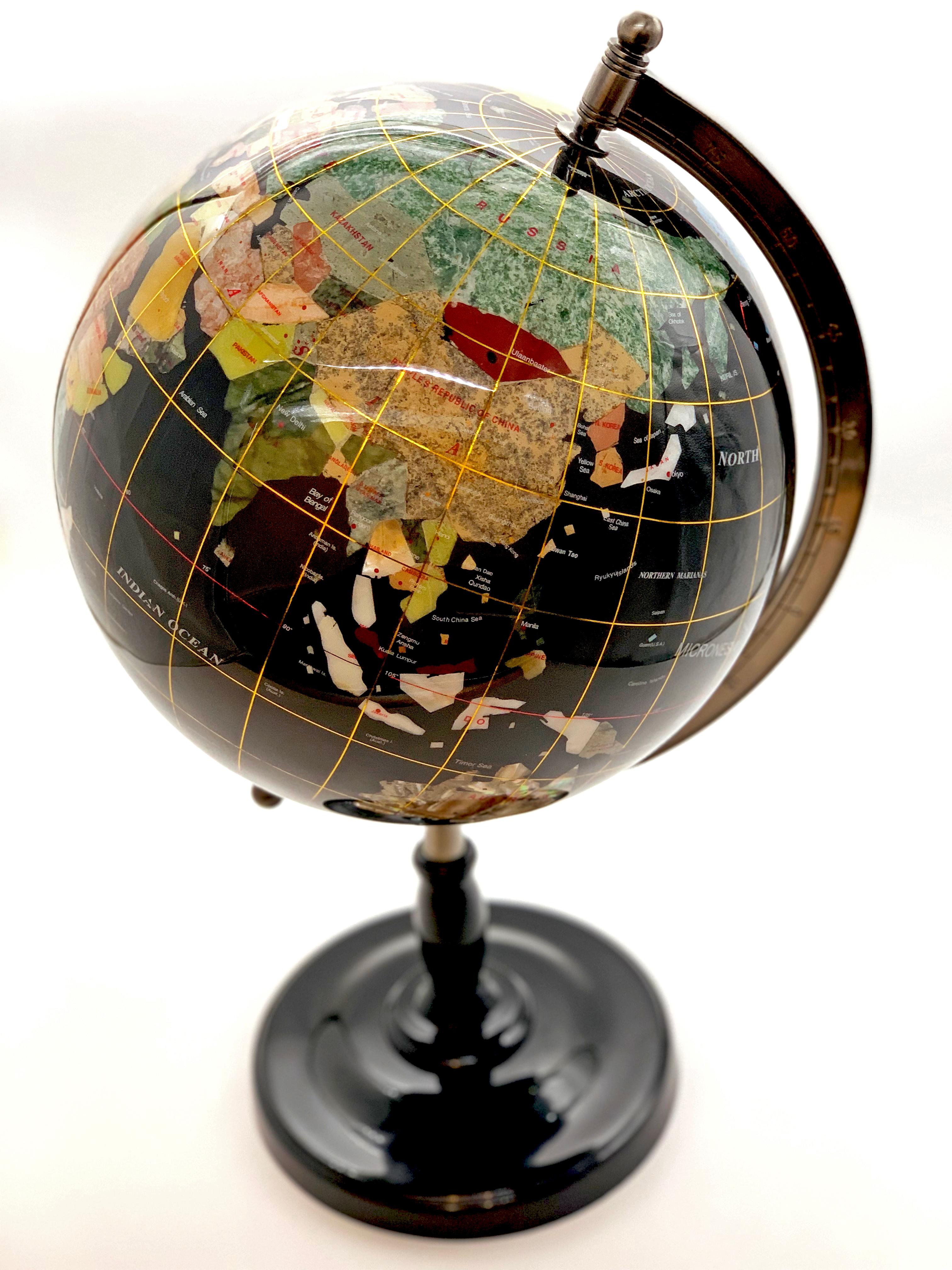 black gemstone globe
