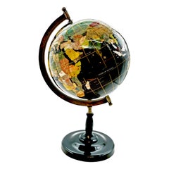 Semiprecious Stone Globe 20th Century Black