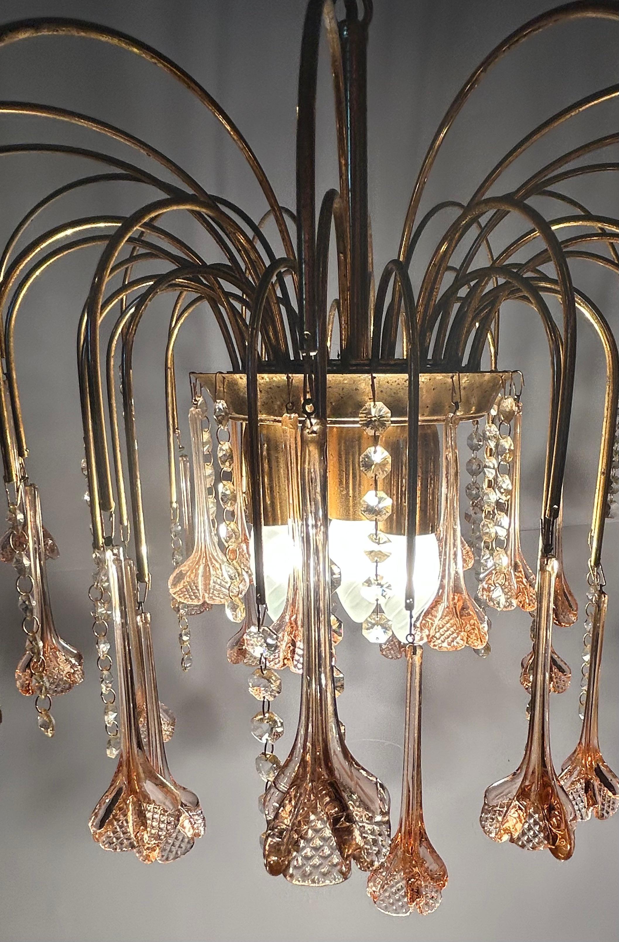 Fine XX secolo Semiramide, splendido lampadario di Murano, anni '80 in vendita