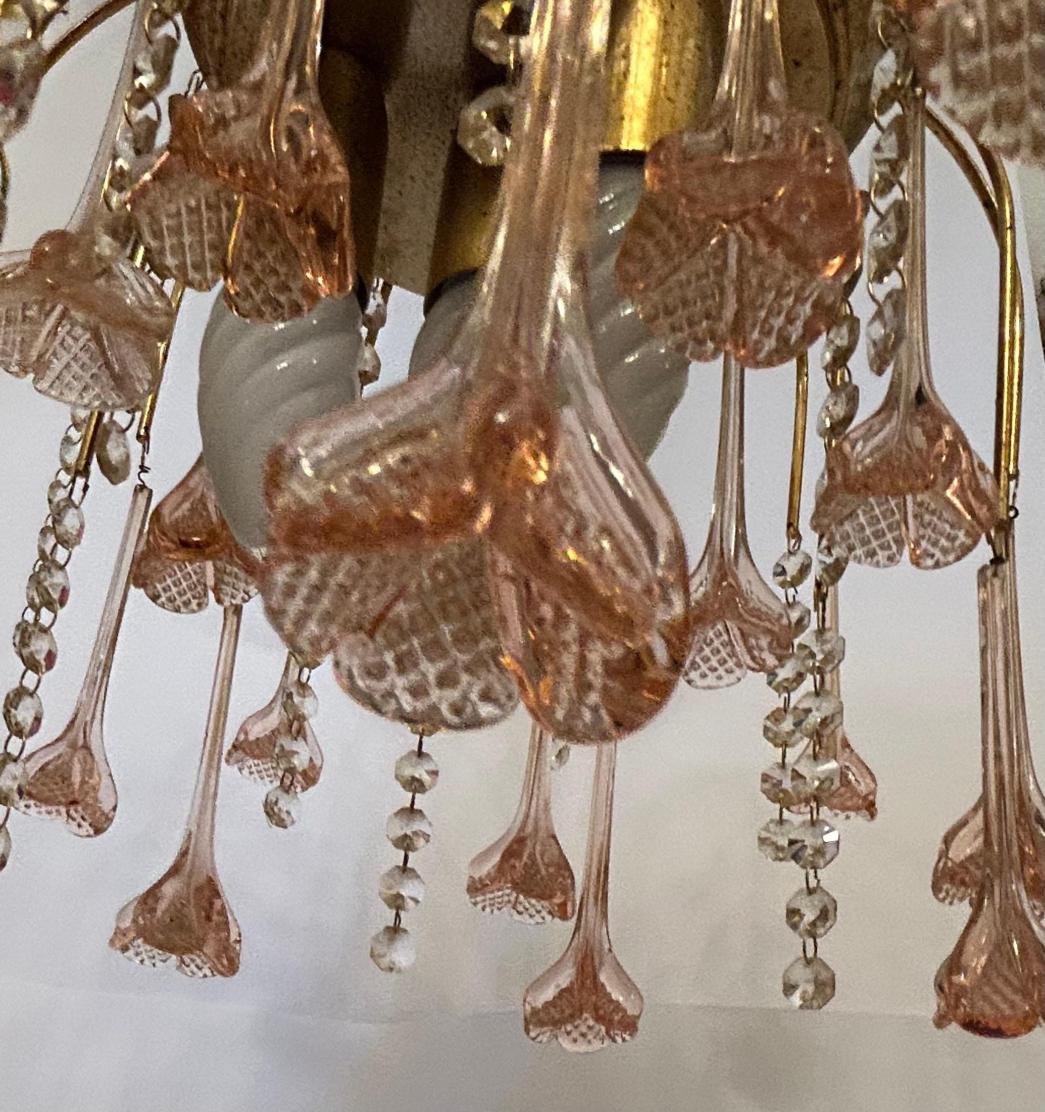 Metallo Semiramide, splendido lampadario di Murano, anni '80 in vendita