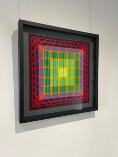 Mini Pyramid, original painting, abstract, graphic, contemporary