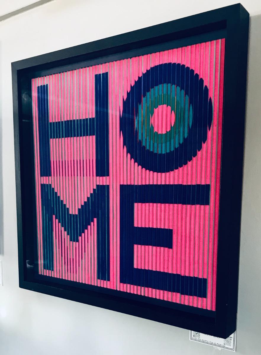 Bringing Love Home Version 3, original sculpture, abstract, contemporary - Black Abstract Painting by Sena Shah