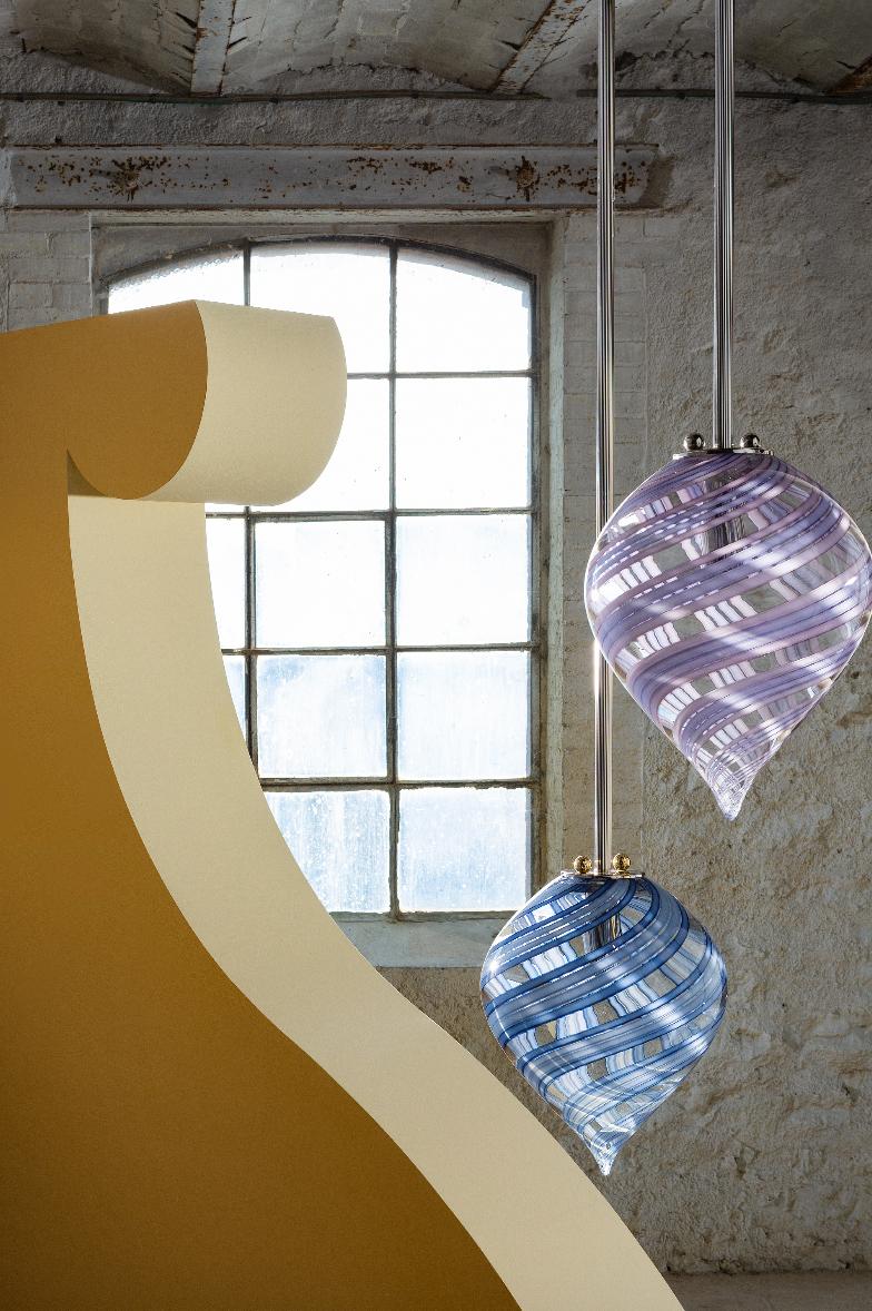 Colgante Senape Bianco Globo Canne by Magic Circus Editions Moderno en venta