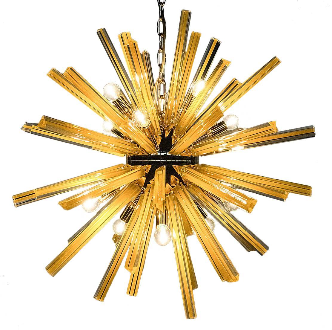 Mid-Century Modern Senape Sputnik Chandelier by Fabio Ltd