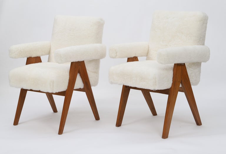 Chairs" circa 1955 by Pierre Jeanneret at 1stDibs
