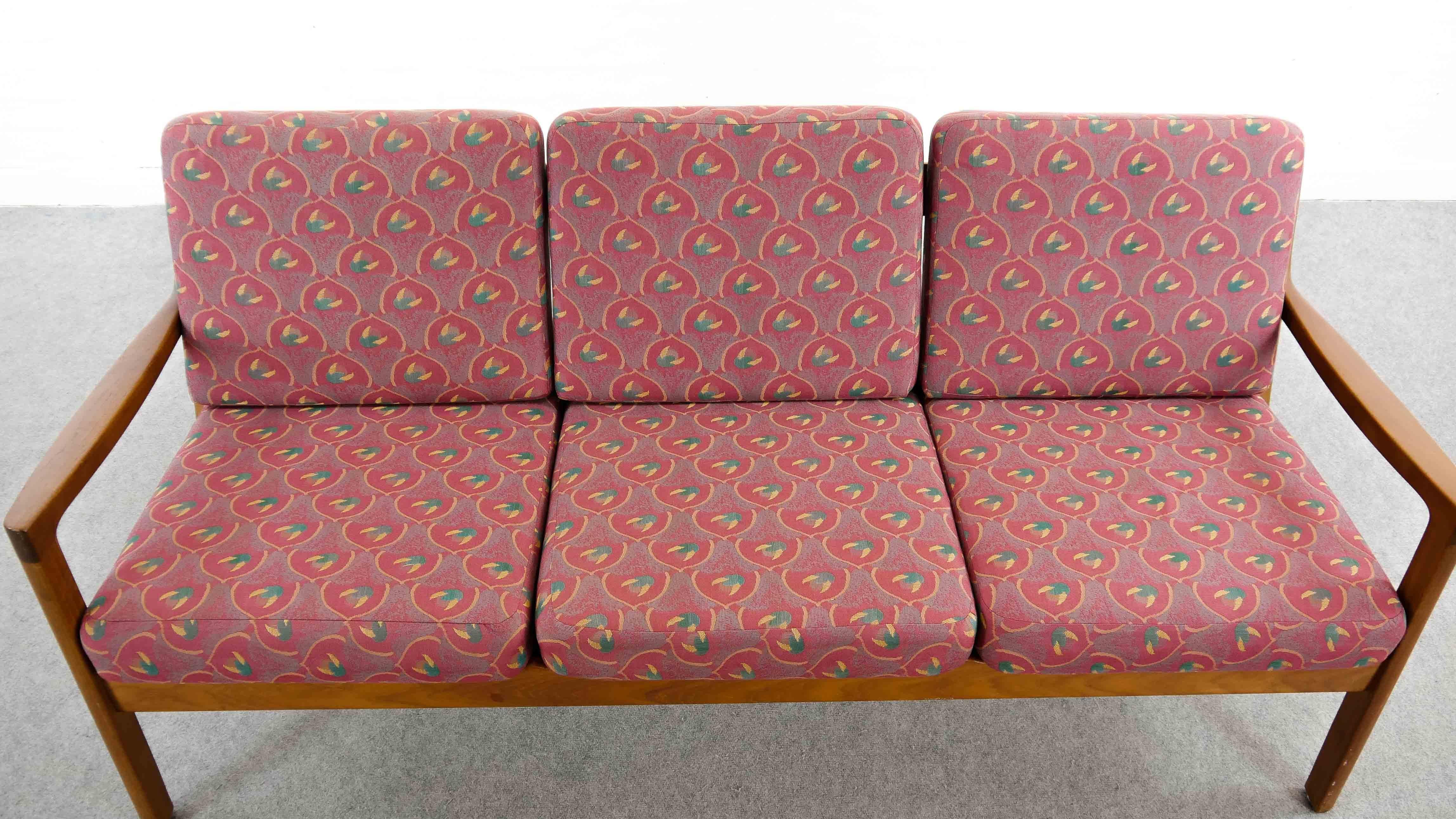 Scandinavian Modern Senator 3-Seat Sofa in Teak by Ole Wanscher for France and Son, Denmark For Sale