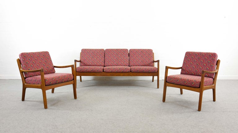 Senator 3-Seat Sofa in Teak by Ole Wanscher for France and Son, Denmark For  Sale at 1stDibs